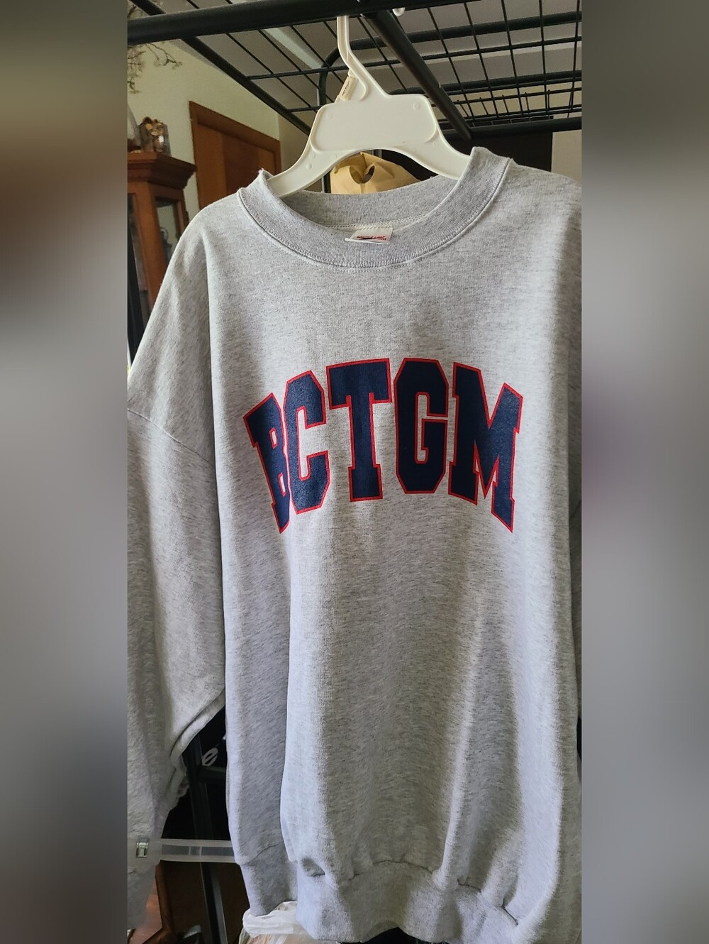 Vintage COLLECTIBLE TEAMSTER UGray Crewneck Sweatshirt with Navy & Red Lettering